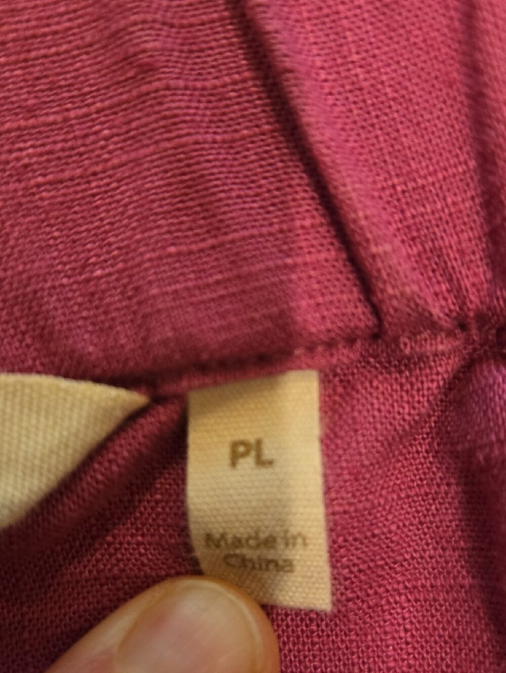 Soft Surroundings Raspberry Magenta Elastic-Waist Linen-Blend Pants - Picture 3 of 10